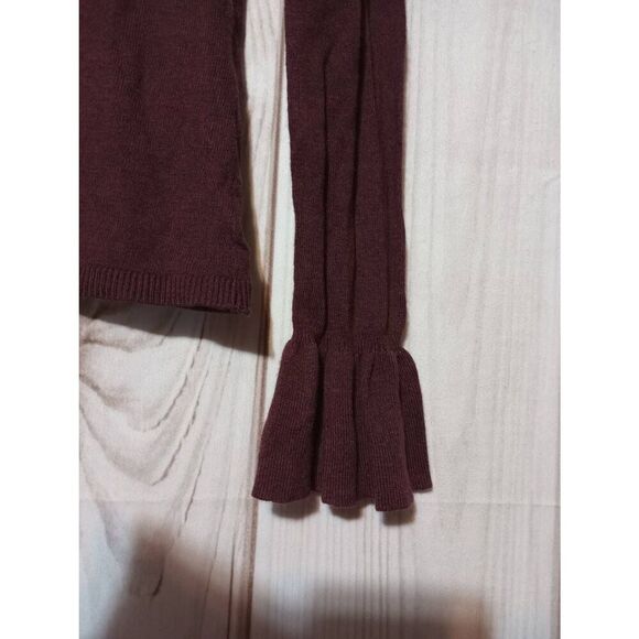 14th and Union Sweater Ladies Small Maroon Scoop Neck Bell Sleeve - Picture 4 of 7